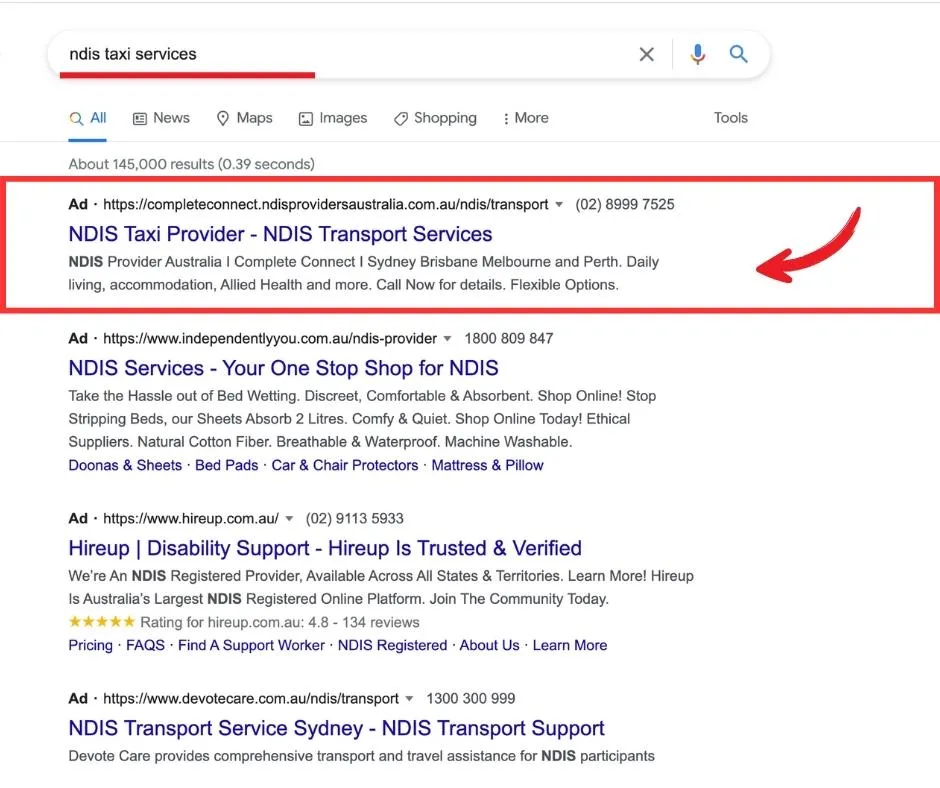 Complete Connect Google Ad